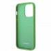 Lacoste Iconic Petit Pique Logo Case - дизайнерски кожен кейс за iPhone 14 Pro (зелен) 5