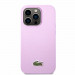Lacoste Iconic Petit Pique Logo Case - дизайнерски кожен кейс за iPhone 14 Pro (лилав) 1