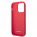 Lacoste Iconic Petit Pique Logo Case - дизайнерски кожен кейс за iPhone 14 Pro (червен) 5