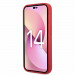 Lacoste Iconic Petit Pique Logo Case - дизайнерски кожен кейс за iPhone 14 Pro (червен) 4