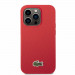 Lacoste Iconic Petit Pique Logo Case - дизайнерски кожен кейс за iPhone 14 Pro (червен) 2
