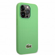 Lacoste Iconic Petit Pique Logo Case - дизайнерски кожен кейс за iPhone 14 Pro Max (зелен) 2