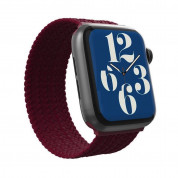 Zagg Gear4 Braided Sport Band Size L - текстилна каишка за Apple Watch 42мм, 44мм, 45мм, Ultra 49мм (бордо) 1