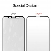 Spigen FC HD Tempered Glass - калено стъклено защитно покритие за дисплея за iPhone 11 Pro, iPhone XS, iPhone X (черен-прозрачен) 4