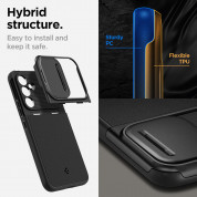 Spigen Optik Armor Case - тънък качествен силиконов (TPU) калъф с капак за камерата за Samsung Galaxy A54 5G (черен) 19