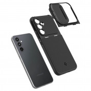 Spigen Optik Armor Case - тънък качествен силиконов (TPU) калъф с капак за камерата за Samsung Galaxy A54 5G (черен) 11
