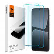 Spigen Tempered Glass GLAS.tR Slim 2 Pack - 2 броя стъклени защитни покрития за дисплея на Xiaomi 13 (прозрачен)