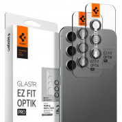 Spigen Optik Pro tR Ez Fit Lens Protector 2 Pack - 2 комплекта предпазни стъклени лещи за камерата на Samsung Galaxy S23, Galaxy S23 Plus (тъмнозелен)