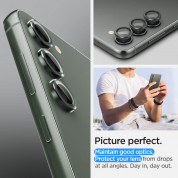 Spigen Optik Pro tR Ez Fit Lens Protector 2 Pack - 2 комплекта предпазни стъклени лещи за камерата на Samsung Galaxy S23, Galaxy S23 Plus (тъмнозелен) 7