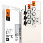 Spigen Optik Pro tR Ez Fit Lens Protector 2 Pack for Samsung Galaxy S24, Galaxy S23, Galaxy S23 Plus (cream) 