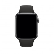 Apple Watch Black Sport Band - оригинална силиконова каишка за Apple Watch 42мм, 44мм, 45мм, Ultra 49мм (черен) (разопакован продукт) 1