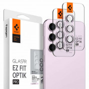 Spigen Optik Pro tR Ez Fit Lens Protector 2 Pack - 2 комплекта предпазни стъклени лещи за камерата на Samsung Galaxy S23, Galaxy S23 Plus (розов) 13