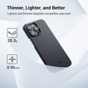 Pitaka MagEZ 3 600D Aramid Fiber Case for iPhone 14 Pro Max (black-grey) 1