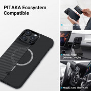 Pitaka MagEZ 3 1500D Aramid Fiber Case for iPhone 14 Pro Max (black-grey) 6