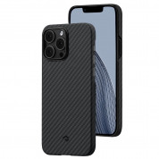 Pitaka MagEZ 3 1500D Aramid Fiber Case for iPhone 14 Pro Max (black-grey)