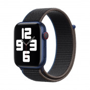 Apple Watch Charcoal Sport Loop Band - оригинална текстилна каишка за Apple Watch 42мм, 44мм, 45мм, Ultra 49мм (черен) (reconditioned)