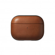 Nomad Modern Leather Case - кожен (естествена кожа) кейс за Apple Airpods Pro 2, AirPods Pro (кафяв) 1