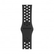Apple Watch Nike Sport Band Anthracite - оригинална силиконова каишка за Apple Watch 42мм, 44мм, 45мм, Ultra 49мм (черен) (разопакован продукт) 1