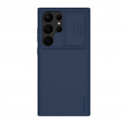 Nillkin CamShield Silky Silicone Case - силиконов (TPU) калъф за Samsung Galaxy S23 Ultra (син)