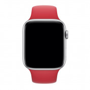 Apple Watch Product Red Sport Band - оригинална силиконова каишка за Apple Watch 42мм, 44мм, 45мм, Ultra 49мм (червен) (разопакован продукт) 3