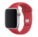 Apple Watch Product Red Sport Band - оригинална силиконова каишка за Apple Watch 42мм, 44мм, 45мм, Ultra 49мм (червен) (разопакован продукт) 3