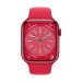Apple Watch Red Sport Band - оригинална силиконова каишка за Apple Watch 42мм, 44мм, 45мм, Ultra 49мм (светлочервен) (разопакован продукт) 2