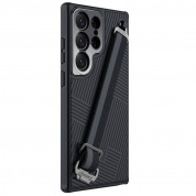 Nillkin Strap Hard Case - хибриден удароустойчив кейс с лента за ръката за Samsung Galaxy S23 Ultra (черен) 2