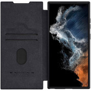 Nillkin Qin Book Pro Leather Flip Case - кожен калъф, тип портфейл за Samsung Galaxy S23 Ultra (черен) 2