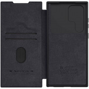 Nillkin Qin Book Pro Leather Flip Case - кожен калъф, тип портфейл за Samsung Galaxy S23 Ultra (черен) 3