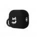 Karl Lagerfeld AirPods Pro 2 3D Logo NFT Choupette Head Silicone Case - силиконов калъф с карабинер за Apple AirPods Pro 2 (черен) 3