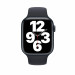 Apple Watch Midnight Sport Band - оригинална силиконова каишка за Apple Watch 42мм, 44мм, 45мм, Ultra 49мм (тъмносив) (разопакован продукт) 2