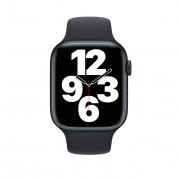 Apple Watch Midnight Sport Band - оригинална силиконова каишка за Apple Watch 42мм, 44мм, 45мм, Ultra 49мм (тъмносив) (reconditioned) 1