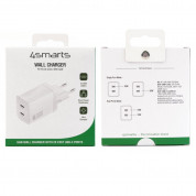 4smarts GaN 2C Wall Charger Dual USB-C 36W - захранване за ел. мрежа с 2xUSB-C PD изходи с технология за бързо зареждане (бял)  11