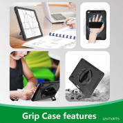 4smarts Rugged Tablet Case Grip - удароустойчив калъф за iPad 10 (2022) (черен) 4