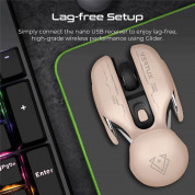 Vertux Glider High Performance Gaming Wireless Mouse 1600 DPI (light pink) 3