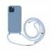 Artwizz HangOn Silicone Case - силиконов (TPU) калъфс с връзка за носене за iPhone 12, iPhone 12 Pro (светлосин)  6