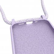 Artwizz HangOn Silicone Case - силиконов (TPU) калъфс с връзка за носене за iPhone 12, iPhone 12 Pro (лилав)  4