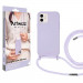 Artwizz HangOn Silicone Case - силиконов (TPU) калъфс с връзка за носене за iPhone 12, iPhone 12 Pro (лилав)  1