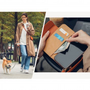 Moshi SnapTo Crossbody Wallet - елегантен кожен калъф с презрамка за прикрепяне към Moshi кейсове със SnapTo технология за закрепяне (черен) 4