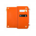 Moshi SnapTo Crossbody Wallet - елегантен кожен калъф с презрамка за прикрепяне към Moshi кейсове със SnapTo технология за закрепяне (оранжев) 3
