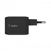 Belkin Boost Charge Pro GaN Dual USB-C Wall Charger PD 65W - захранване за ел. мрежа с 2xUSB-C PD изходи с технология за бързо зареждане (черен)  1