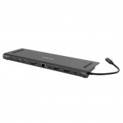 4smarts 11-in-1 Multiscreen USB-C Hub with DeX - мултифункционален хъб с DeX, Ethernet, HDMI, 3.5 mm jack, USB-C, USB 3.0 и четец за карти за Macbook и USB-C устройства (черен) 1