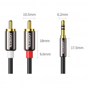 Ugreen AV116 2xRCA Male to 3.5mm Male Audio Cable - качествен аудио кабел 2xRCA (мъжко) към 3.5mm (мъжко) (500 см) (черен) 7