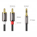 Ugreen AV116 2xRCA Male to 3.5mm Male Audio Cable - качествен аудио кабел 2xRCA (мъжко) към 3.5mm (мъжко) (500 см) (черен) 8