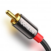 Ugreen AV116 2xRCA Male to 3.5mm Male Audio Cable - качествен аудио кабел 2xRCA (мъжко) към 3.5mm (мъжко) (500 см) (черен) 2