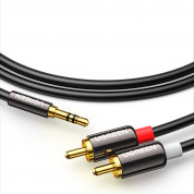 Ugreen AV116 2xRCA Male to 3.5mm Male Audio Cable - качествен аудио кабел 2xRCA (мъжко) към 3.5mm (мъжко) (500 см) (черен) 1