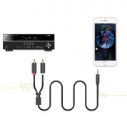 Ugreen AV102 2xRCA Male to 3.5mm Male Audio Cable - качествен аудио кабел 2xRCA (мъжко) към 3.5mm (мъжко) (10 метра) (черен) 5