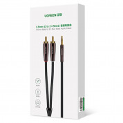Ugreen AV170 2xRCA Male to 3.5mm Male Audio Cable - качествен аудио кабел 2xRCA (мъжко) към 3.5mm (мъжко) (300 см) (черен) 8