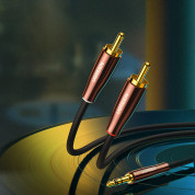 Ugreen AV170 2xRCA Male to 3.5mm Male Audio Cable - качествен аудио кабел 2xRCA (мъжко) към 3.5mm (мъжко) (300 см) (черен) 2