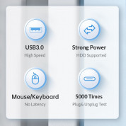 Orico USB-C 3.0 3-Port Hub (PWC2U-C3-015-BK) - USB-C 3.0 хъб с 2xUSB-А порта и 1xUSB-C за компютри с USB-C (черен) 3
